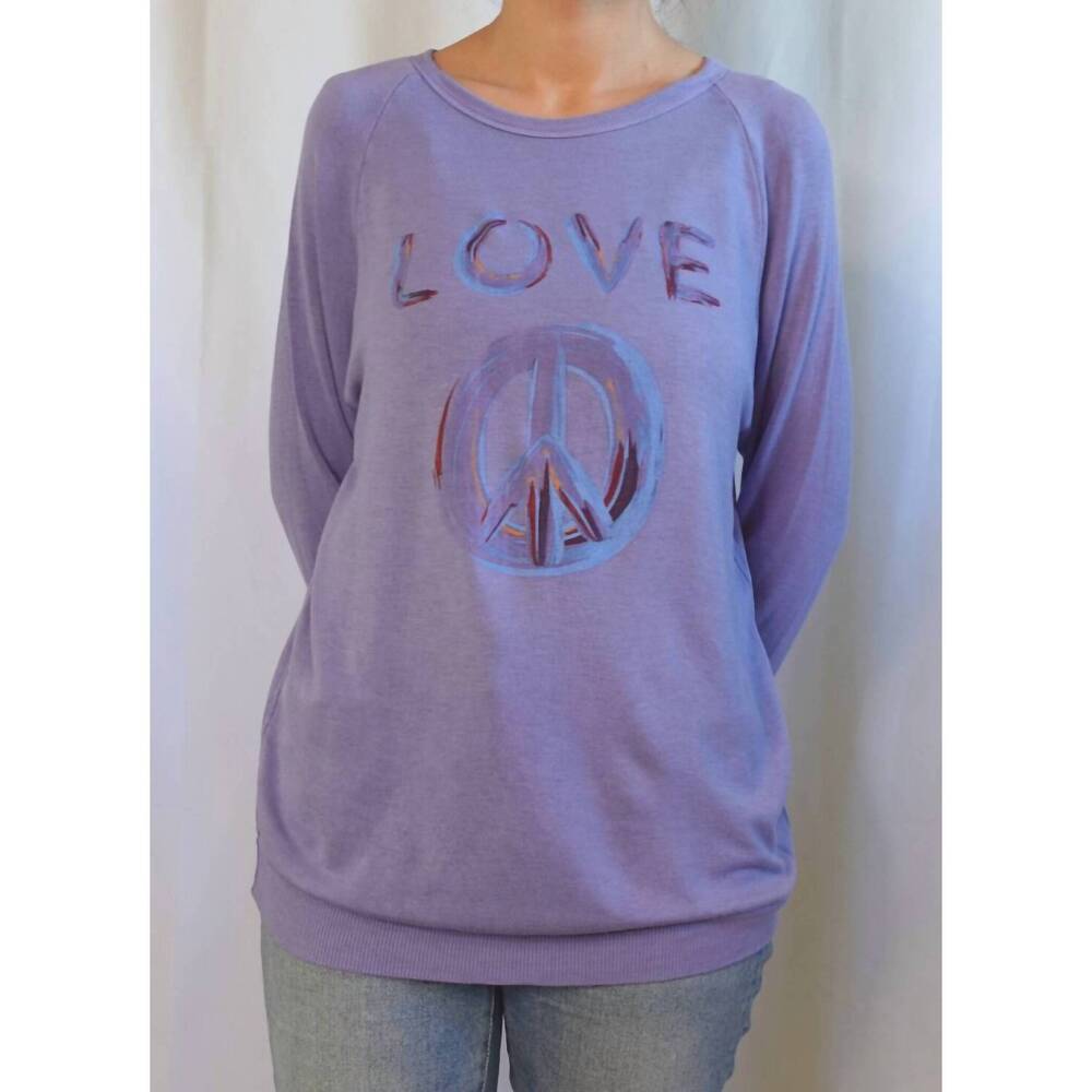 NEW GOOD HYOUMAN dave love pullover sweater in purple
